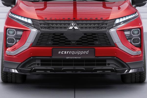 CSR Frontspoiler | Cup-Spoilerlippe mit ABE für Mitsubishi Eclipse Cross CSL685-G Glossy schwarz Hochglanz (keine Lackierung erforderlich)