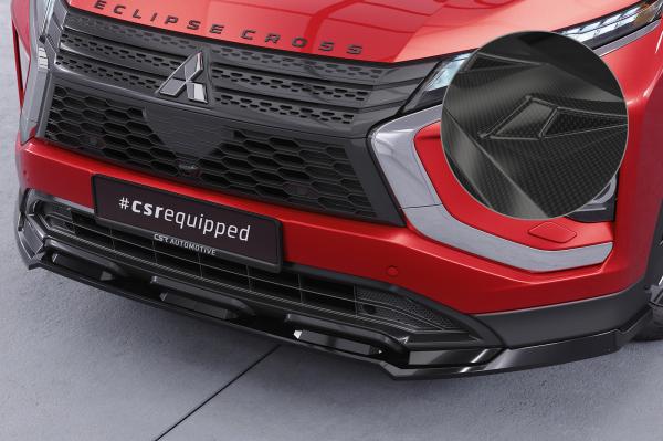CSR Frontspoiler | Cup-Spoilerlippe mit ABE für Mitsubishi Eclipse Cross CSL685-C Carbon Look Hochglanz (keine Lackierung erforderlich)