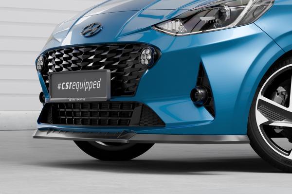 CSR Frontspoiler | Cup-Spoilerlippe mit ABE für Hyundai I10 (3. Gen) CSL687-G Glossy schwarz Hochglanz (keine Lackierung erforderlich)