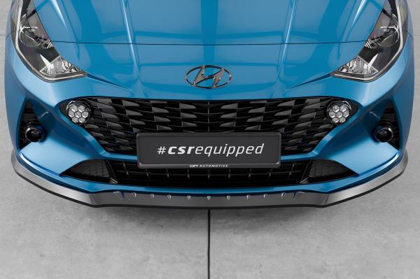 CSR Frontspoiler | Cup-Spoilerlippe mit ABE für Hyundai I10 (3. Gen) CSL687-G Glossy schwarz Hochglanz (keine Lackierung erforderlich)