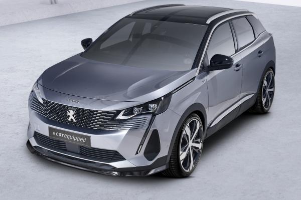 CSR Frontspoiler | Cup-Spoilerlippe mit ABE für Peugeot 3008 (2. Gen) CSL688-S strukturiert schwarz matt (keine Lackierung erforderlich)
