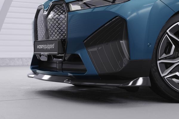 CSR Frontspoiler | Cup-Spoilerlippe mit ABE für BMW iX CSL691-G Glossy schwarz Hochglanz (keine Lackierung erforderlich)