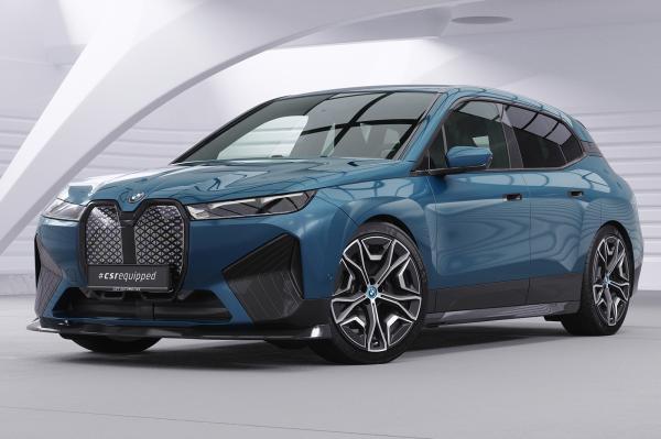 CSR Frontspoiler | Cup-Spoilerlippe mit ABE für BMW iX CSL691-G Glossy schwarz Hochglanz (keine Lackierung erforderlich)