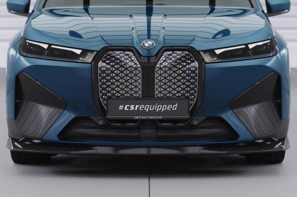CSR Frontspoiler | Cup-Spoilerlippe mit ABE für BMW iX CSL691-G Glossy schwarz Hochglanz (keine Lackierung erforderlich)