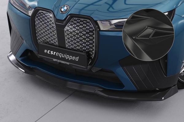 CSR Frontspoiler | Cup-Spoilerlippe mit ABE für BMW iX CSL691-G Glossy schwarz Hochglanz (keine Lackierung erforderlich)