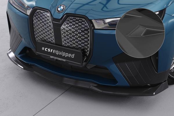 CSR Frontspoiler | Cup-Spoilerlippe mit ABE für BMW iX CSL691-L Lackierung erforderlich (unlackiert roh)