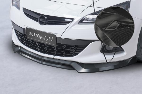 CSR Frontspoiler | Cup-Spoilerlippe mit ABE für Opel Astra J GTC CSL693-C Carbon Look Hochglanz (keine Lackierung erforderlich)