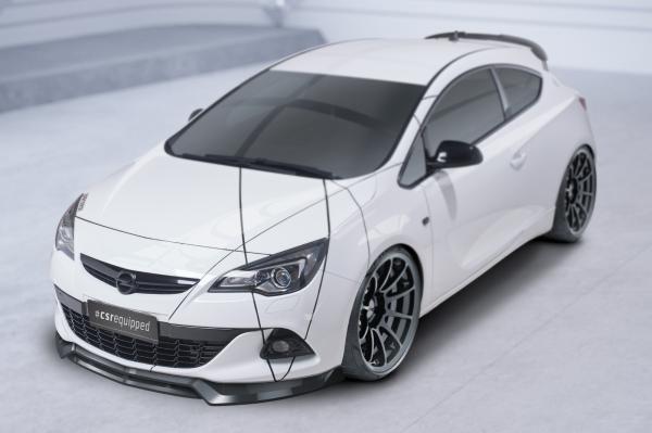 CSR Frontspoiler | Cup-Spoilerlippe mit ABE für Opel Astra J GTC CSL695-G Glossy schwarz Hochglanz (keine Lackierung erforderlich)