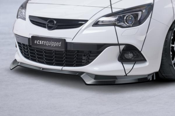 CSR Frontspoiler | Cup-Spoilerlippe mit ABE für Opel Astra J GTC CSL695-G Glossy schwarz Hochglanz (keine Lackierung erforderlich)
