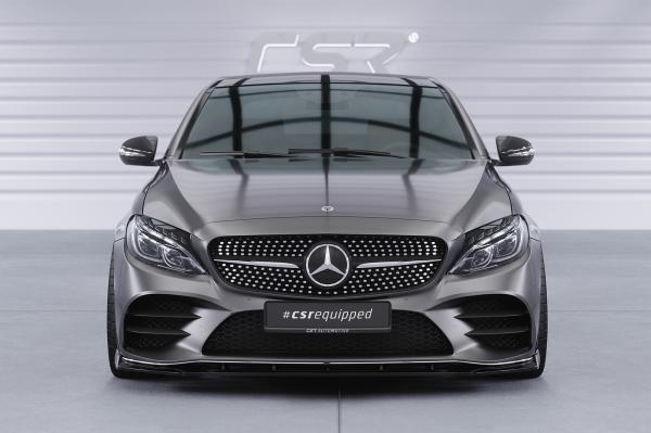 CSR Frontspoiler | Cup-Spoilerlippe mit ABE für Mercedes-Benz C-Klasse W205 AMG-Line CSL696-L Lackierung erforderlich (unlackiert roh)