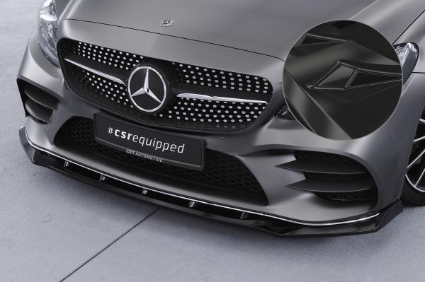 CSR Frontspoiler | Cup-Spoilerlippe mit ABE für Mercedes-Benz C-Klasse W205 AMG-Line CSL696-G Glossy schwarz Hochglanz (keine Lackierung erforderlich)