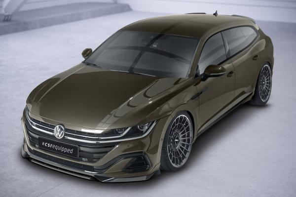 CSR Frontspoiler | Cup-Spoilerlippe mit ABE für VW Arteon R-Line CSL697-G Glossy schwarz Hochglanz (keine Lackierung erforderlich)