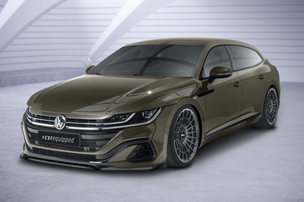 CSR Frontspoiler | Cup-Spoilerlippe mit ABE für VW Arteon R-Line CSL697-G Glossy schwarz Hochglanz (keine Lackierung erforderlich)