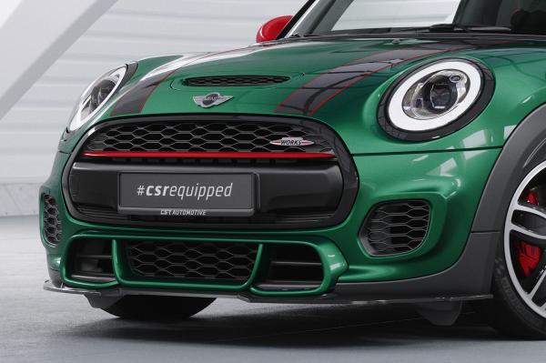 CSR Frontspoiler | Cup-Spoilerlippe mit ABE für Mini F55, F56, F57 JCW-Trim CSL700-C Carbon Look Hochglanz (keine Lackierung erforderlich)