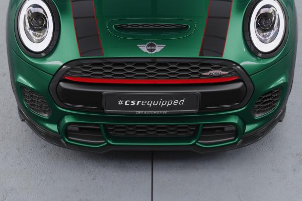 CSR Frontspoiler | Cup-Spoilerlippe mit ABE für Mini F55, F56, F57 JCW-Trim CSL700-C Carbon Look Hochglanz (keine Lackierung erforderlich)