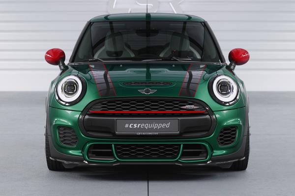 CSR Frontspoiler | Cup-Spoilerlippe mit ABE für Mini F55, F56, F57 JCW-Trim CSL700-C Carbon Look Hochglanz (keine Lackierung erforderlich)