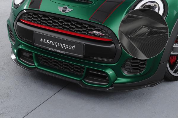 CSR Frontspoiler | Cup-Spoilerlippe mit ABE für Mini F55, F56, F57 JCW-Trim CSL700-C Carbon Look Hochglanz (keine Lackierung erforderlich)