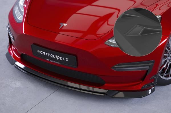CSR Frontspoiler | Cup-Spoilerlippe mit ABE für Tesla Model 3 CSL702-L Lackierung erforderlich (unlackiert roh)