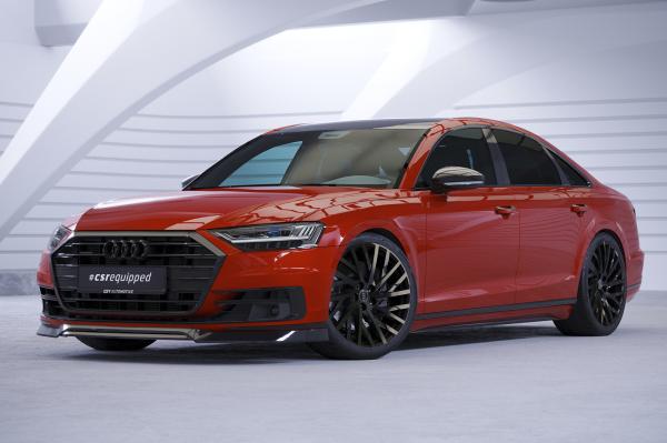 CSR Frontspoiler | Cup-Spoilerlippe mit ABE für Audi A8 (D5) CSL706-G Glossy schwarz Hochglanz (keine Lackierung erforderlich)