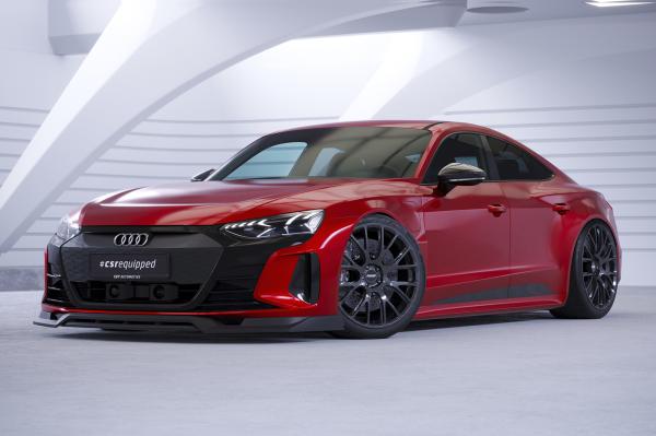 CSR Frontspoiler | Cup-Spoilerlippe mit ABE für Audi e-tron GT CSL707-C Carbon Look Hochglanz (keine Lackierung erforderlich)
