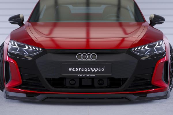 CSR Frontspoiler | Cup-Spoilerlippe mit ABE für Audi e-tron GT CSL707-C Carbon Look Hochglanz (keine Lackierung erforderlich)