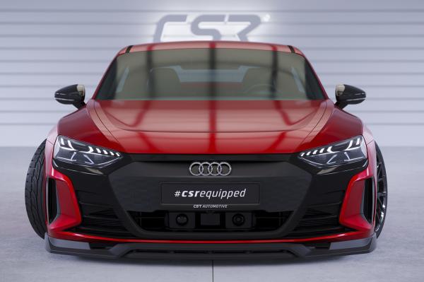 CSR Frontspoiler | Cup-Spoilerlippe mit ABE für Audi e-tron GT CSL707-C Carbon Look Hochglanz (keine Lackierung erforderlich)