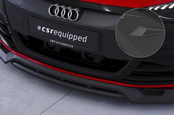 CSR Frontspoiler | Cup-Spoilerlippe mit ABE für Audi e-tron GT CSL708-S strukturiert schwarz matt (keine Lackierung erforderlich)