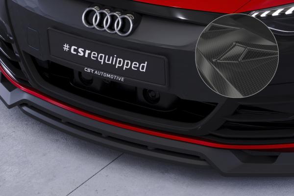 CSR Frontspoiler | Cup-Spoilerlippe mit ABE für Audi e-tron GT CSL708-C Carbon Look Hochglanz (keine Lackierung erforderlich)