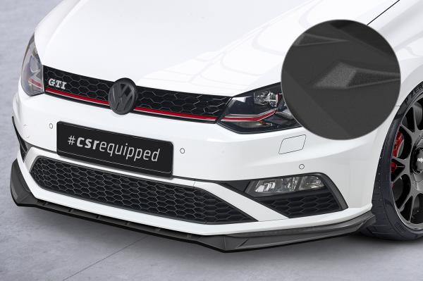 CSR Frontspoiler | Cup-Spoilerlippe mit ABE für VW Polo 5 (Typ 6C) GTI CSL709-S strukturiert schwarz matt (keine Lackierung erforderlich)