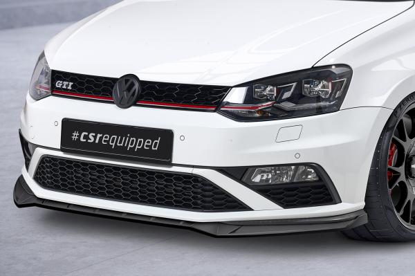 CSR Frontspoiler | Cup-Spoilerlippe mit ABE für VW Polo 5 (Typ 6C) GTI CSL709-C Carbon Look Hochglanz (keine Lackierung erforderlich)