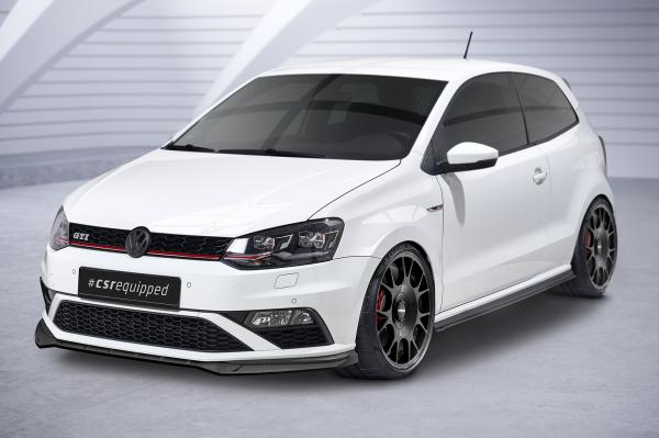CSR Frontspoiler | Cup-Spoilerlippe mit ABE für VW Polo 5 (Typ 6C) GTI CSL709-C Carbon Look Hochglanz (keine Lackierung erforderlich)