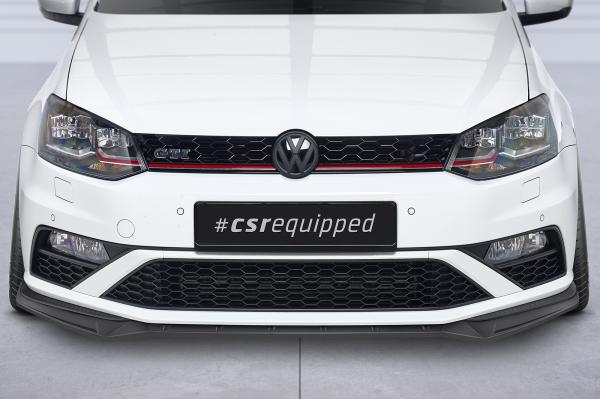 CSR Frontspoiler | Cup-Spoilerlippe mit ABE für VW Polo 5 (Typ 6C) GTI CSL709-C Carbon Look Hochglanz (keine Lackierung erforderlich)