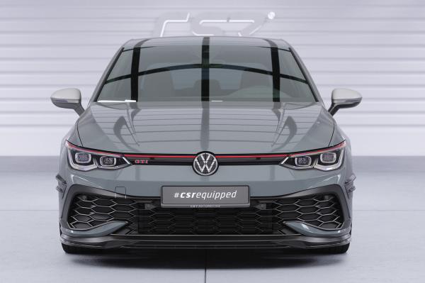 CSR Frontspoiler | Cup-Spoilerlippe mit ABE für VW Golf 8 (Typ CD) GTI Clubsport CSL711-S strukturiert schwarz matt (keine Lackierung erforderlich)