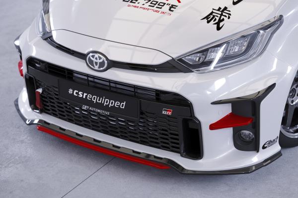 CSR Frontspoiler | Cup-Spoilerlippe mit ABE für Toyota GR Yaris (XP21) CSL713-C Carbon Look Hochglanz (keine Lackierung erforderlich)