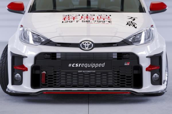 CSR Frontspoiler | Cup-Spoilerlippe mit ABE für Toyota GR Yaris (XP21) CSL713-C Carbon Look Hochglanz (keine Lackierung erforderlich)