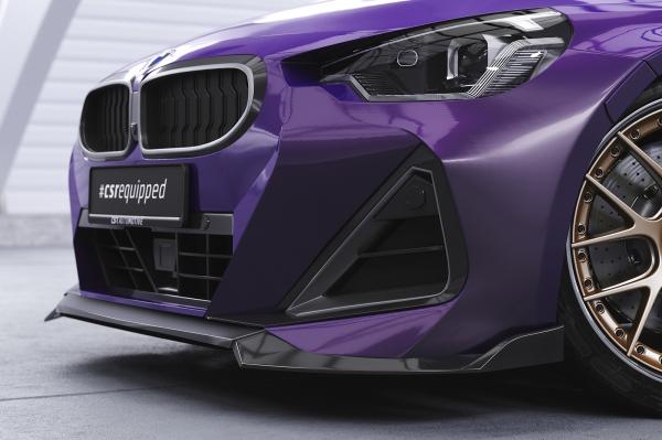 CSR Frontspoiler | Cup-Spoilerlippe mit ABE für BMW 2er G42 M-Paket/M240i CSL716-G Glossy schwarz Hochglanz (keine Lackierung erforderlich)