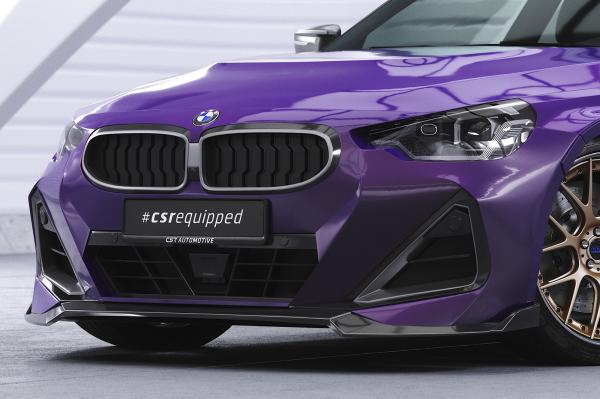 CSR Frontspoiler | Cup-Spoilerlippe mit ABE für BMW 2er G42 M-Paket/M240i CSL716-G Glossy schwarz Hochglanz (keine Lackierung erforderlich)