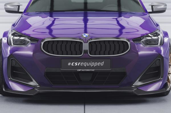 CSR Frontspoiler | Cup-Spoilerlippe mit ABE für BMW 2er G42 M-Paket/M240i CSL716-G Glossy schwarz Hochglanz (keine Lackierung erforderlich)
