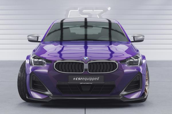 CSR Frontspoiler | Cup-Spoilerlippe mit ABE für BMW 2er G42 M-Paket/M240i CSL716-G Glossy schwarz Hochglanz (keine Lackierung erforderlich)