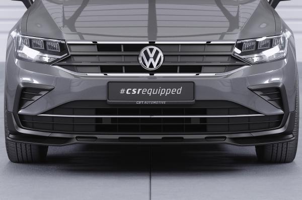 CSR Frontspoiler | Cup-Spoilerlippe mit ABE für VW Tiguan 2 (Typ AD) CSL717-C Carbon Look Hochglanz (keine Lackierung erforderlich)