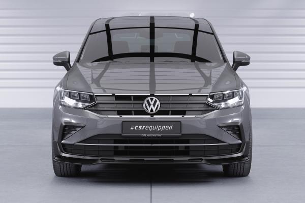 CSR Frontspoiler | Cup-Spoilerlippe mit ABE für VW Tiguan 2 (Typ AD) CSL717-C Carbon Look Hochglanz (keine Lackierung erforderlich)