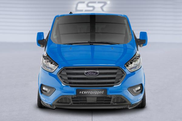 CSR Frontspoiler | Cup-Spoilerlippe mit ABE für Ford Tourneo Custom CSL718-C Carbon Look Hochglanz (keine Lackierung erforderlich)