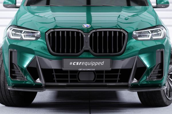 CSR Frontspoiler | Cup-Spoilerlippe mit ABE für BMW X3 G01 / X4 G02 M-Paket CSL722-G Glossy schwarz Hochglanz (keine Lackierung erforderlich)