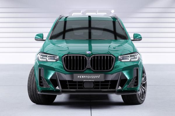 CSR Frontspoiler | Cup-Spoilerlippe mit ABE für BMW X3 G01 / X4 G02 M-Paket CSL722-G Glossy schwarz Hochglanz (keine Lackierung erforderlich)