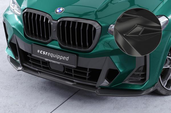CSR Frontspoiler | Cup-Spoilerlippe mit ABE für BMW X3 G01 / X4 G02 M-Paket CSL722-G Glossy schwarz Hochglanz (keine Lackierung erforderlich)