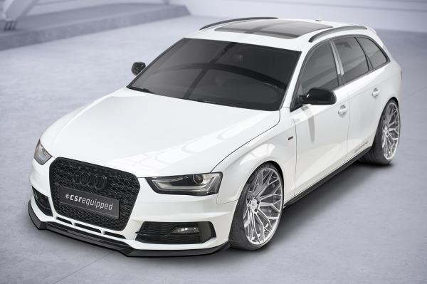CSR Frontspoiler | Cup-Spoilerlippe mit ABE für Audi A4 B8 (Typ 8K) CSL723-G Glossy schwarz Hochglanz (keine Lackierung erforderlich)