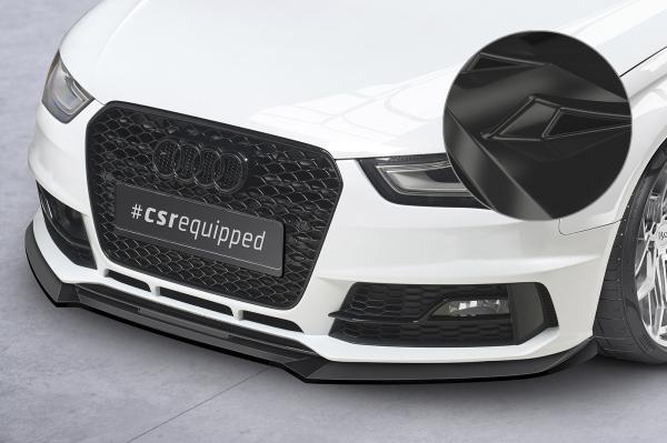 CSR Frontspoiler | Cup-Spoilerlippe mit ABE für Audi A4 B8 (Typ 8K) CSL723-G Glossy schwarz Hochglanz (keine Lackierung erforderlich)