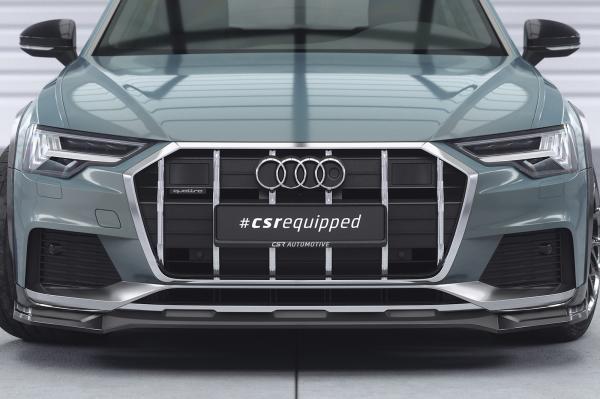 CSR Frontspoiler | Cup-Spoilerlippe mit ABE für Audi A6 C8 (Typ 4K/F2) Allroad CSL726-C Carbon Look Hochglanz (keine Lackierung erforderlich)