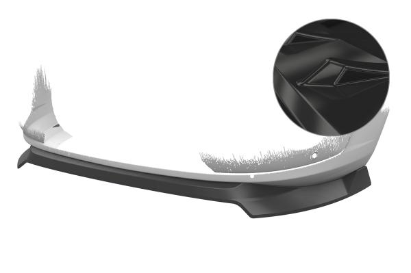 CSR Frontspoiler | Cup-Spoilerlippe mit ABE für Ford Transit MK7 Custom CSL729-G Glossy schwarz Hochglanz (keine Lackierung erforderlich)