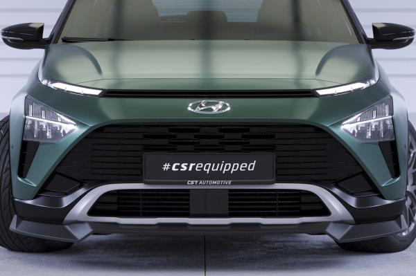 CSR Frontspoiler | Cup-Spoilerlippe mit ABE für Hyundai Bayon CSL733-S strukturiert schwarz matt (keine Lackierung erforderlich)